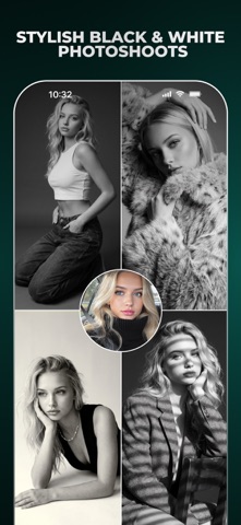 Glofy: black-and-white AI portraits